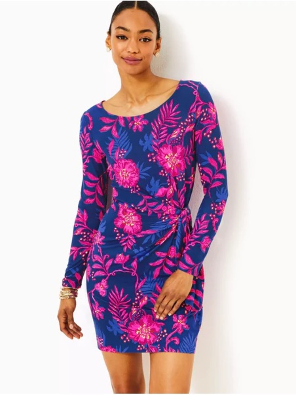 BNWT - Lilly Pulitzer Floral Long Sleeve Dress - Size XXL